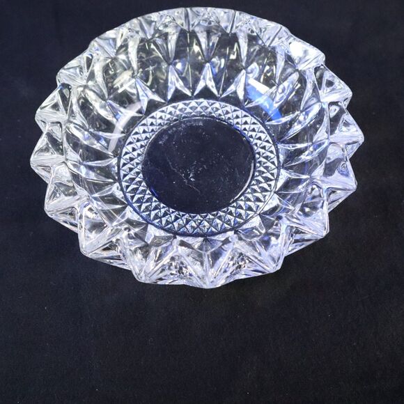 Crystal Ashtray KIG MALAYSIA CLEAR HEAVY GLASS - Picture 9 of 10
